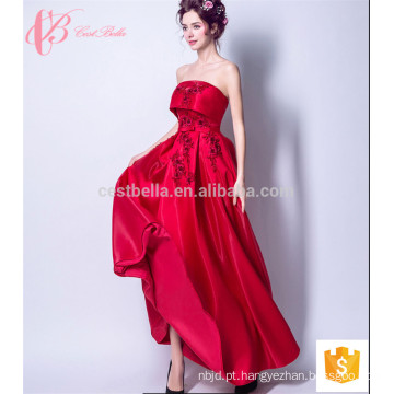 Brilhante Vermelho Claro Off-ombro Uma Linha Pavimento Comprimento Mulheres Evening Dress 2017